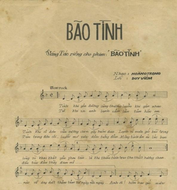 Sheet nhạc Bão Tình